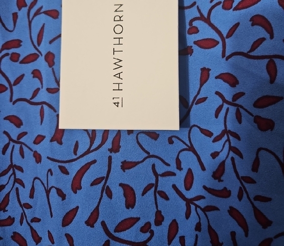 Blue Patterned Women's Top - Picture 3 of 5